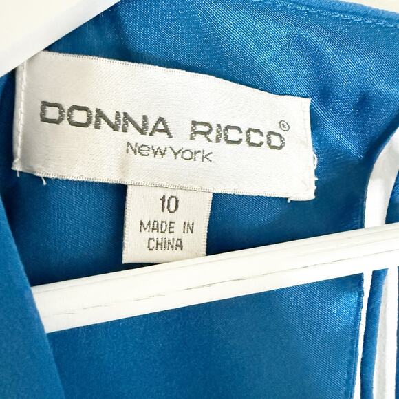 Donna Ricco Sleeveless Silk Cocktail Dress Size 10 - Picture 6 of 7